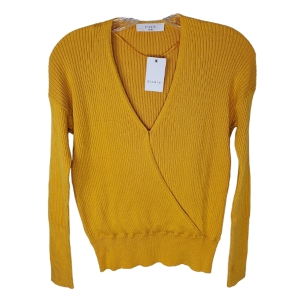 NWT Elodie Faux Wrap V-neck Sweater - Picture 2 of 5